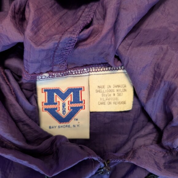 MV Sport NYU Windbreaker Jacket Women's XL Purple Vintage 90's - Picture 3 of 5